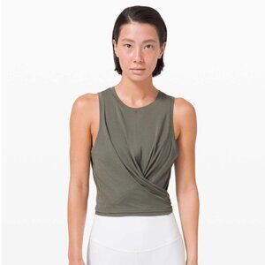 Lululemon Time to Restore Tank — Size 6, Grey Sage